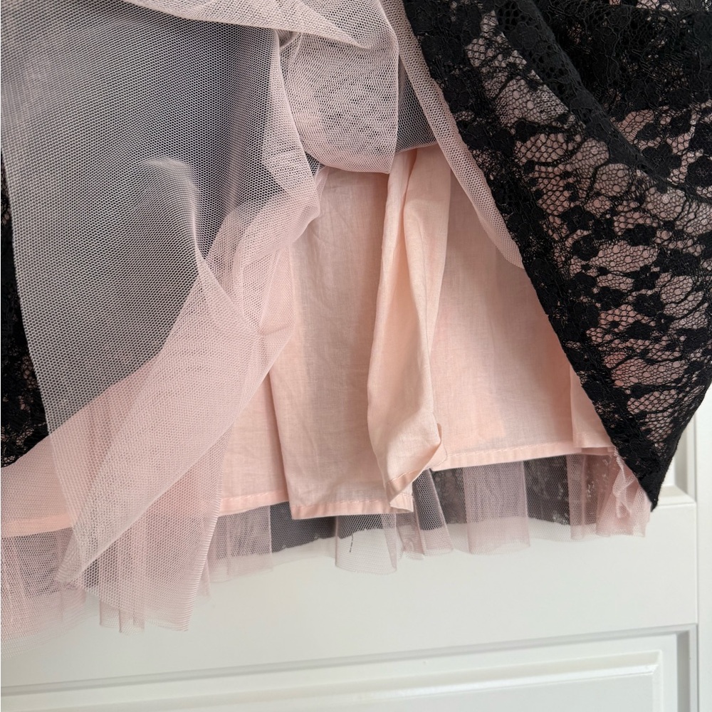 Popatu Black and Pink Lace Formal Dress - Picture 4 of 7